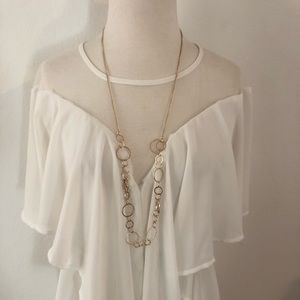 INA / White Ruffled Blouse
